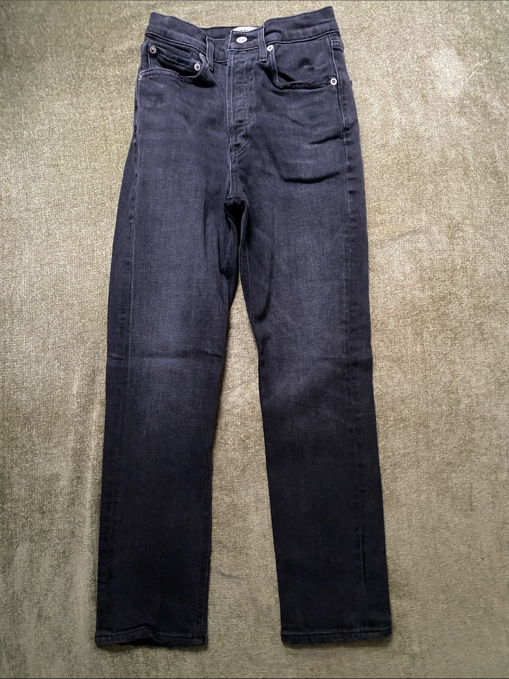 Agolde Women’s Black Straight Jeans